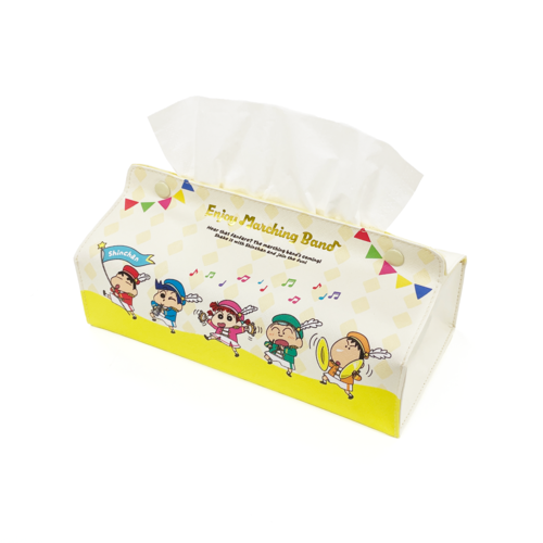 クレヨンしんちゃん ティッシュケースカバー エンジョイマーチング